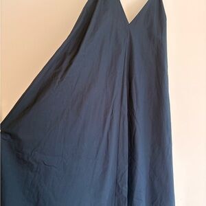 Aritzia Nouvelle Poplin Navy Blue Maxi Dress